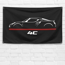 Drapeau Bannière Alfa Romeo 75 Turbo – Polyester – Multicolore – Neuf Sous Emballage