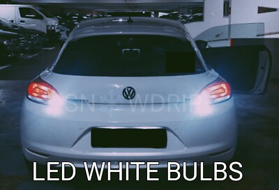 For VW SCIROCCO MK3 2008-14 LED XENON BRIGHT WHITE REVERSE LIGHT BULBS UPGRADE