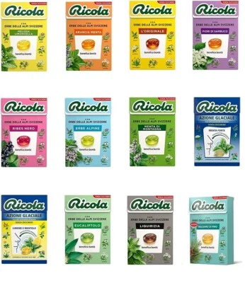 RICOLA CARAMELLE ALLE ERBE SENZA ZUCCHERO IN VARI GUSTI