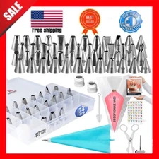 #1 ✅ 4Pcs Icing Piping Bags and Tips Set-Cookie,Cupcake Icing Tips Decorating 