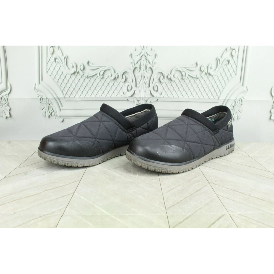 Zapatillas acolchadas aislantes de nailon negras ultraligeras LL Bean para mujer 9 M Foto 2 de 4