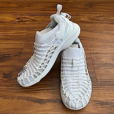 NIB Men's Keen Uneek SNK Slip On Shoes, Color Star White, Size