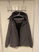 MOERDENG Men's Jacket Gray, XL