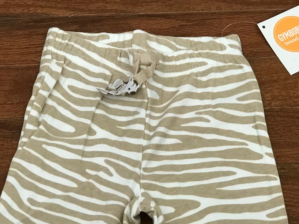 Nuevo con etiquetas Pantalón Gymboree Bebé Bronceado Beige Estampado Cebra Talla 6-12 meses Foto 4 de 4