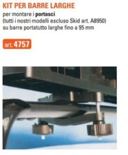 Set für Festsetzung Skiträger Alle Dachträger Breit Bis 95mm GEV cod.4757