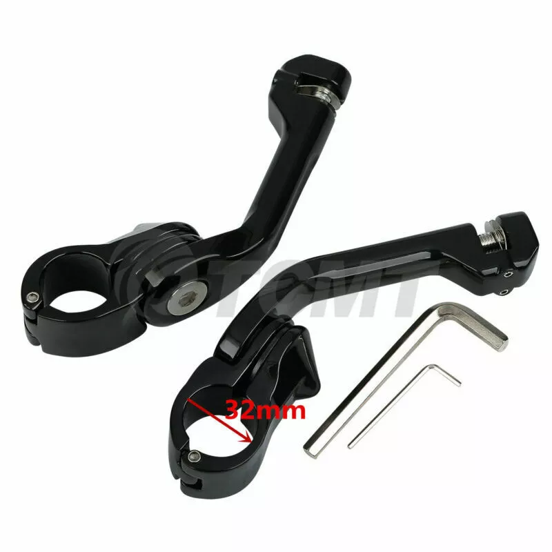 1-1/4'' Footpegs Highway Bar Pegs Long Angled Mount Fit For Harley Road Glide - Image 3 of 4