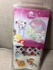 NEW Disney Princess Peel  Stick Wall Decals 37 Pieces Plus Gems