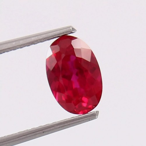 AAA Natural Flawless Blood Red Mozambique Ruby Loose Oval Gemstone Cut 10x8 MM - Picture 2 of 12