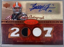 2007 UD Premier Materials 041/125 Brady Quinn #136 Rookie Auto