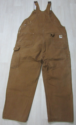 Vintage 1970's Carhartt Double-Knee Duck Overalls Brown USA