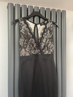 chinese dress ladies Neda Black Lace Fishtail Dress – Vavavoom.ie main image 1