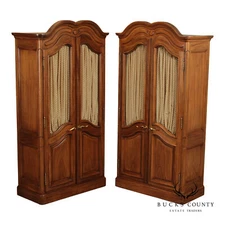 John Stuart French Louis XVI Style Pair of Vintage Armoires