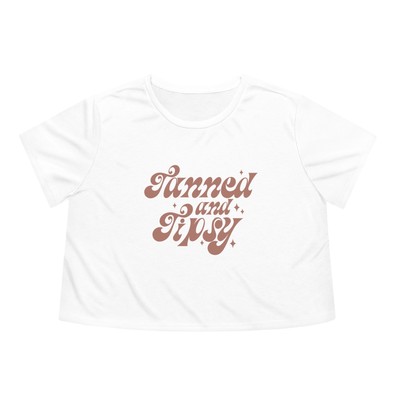 Tanned And Tipsy Women's Flowy Cropped Tee