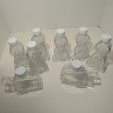 Clear Empty Plastic Bottles with Screw Cap Refillable Containers, Lot of 8