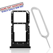 Black SIM  TF SD Card Tray Holder Slot Replace for OnePlus Nord N100 BE2015 USA