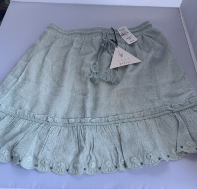 LOST AND WANDER SUNDAY SKIRT MED LIGHT GREEN