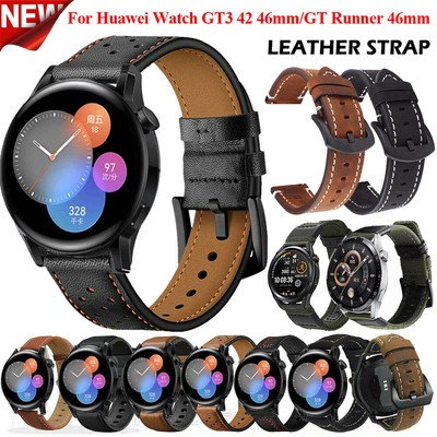 Leather Strap For Huawei Watch 3 GT2 GT 3 42mm 46mm GT 2 Pro Band Wrist Bracelet