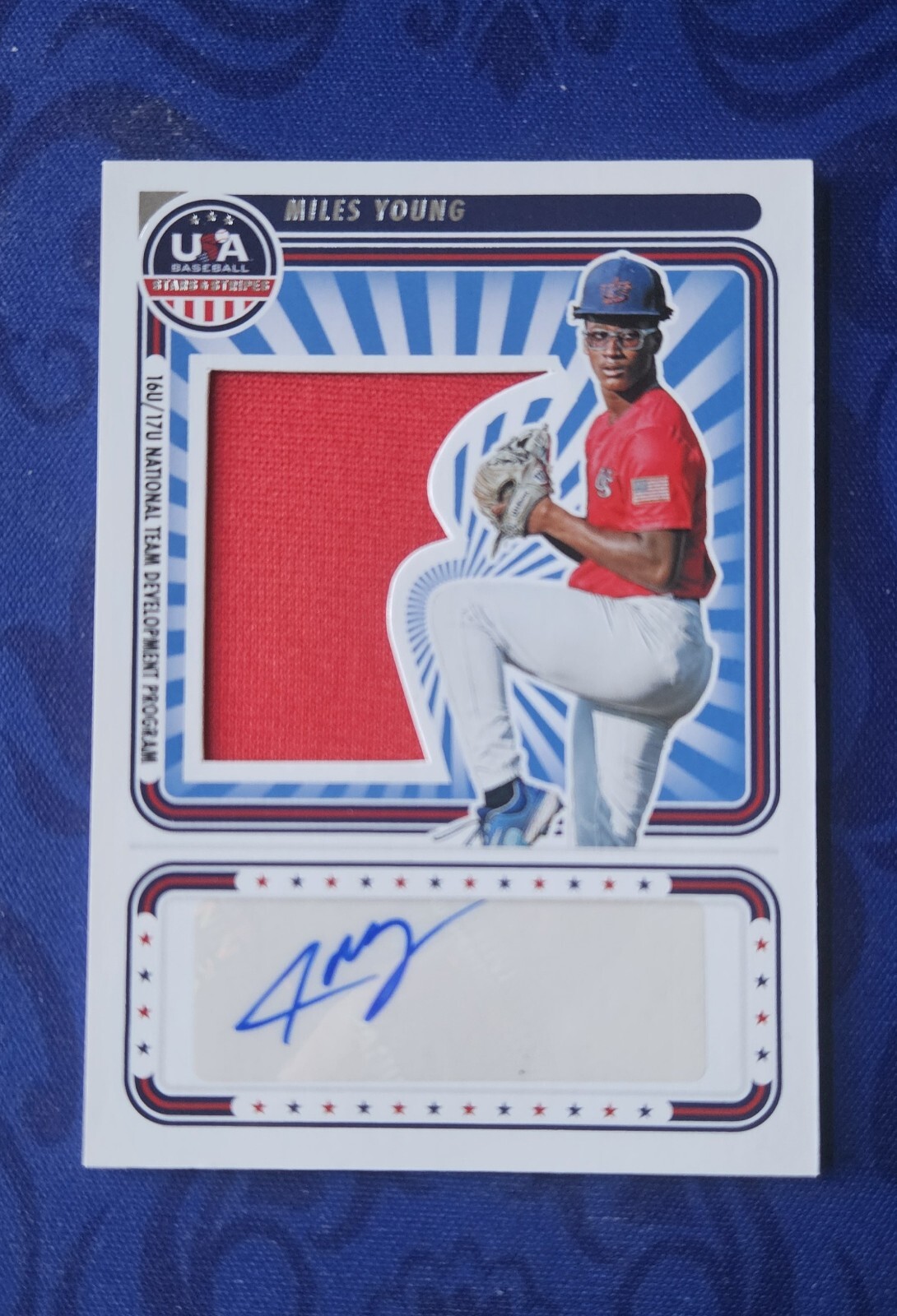 2024 Panini USA Stars & Stripes Miles Young Game-Used Jersey Patch Auto /199  