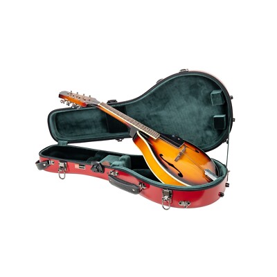 Crossrock Mandolinenkoffer konturiert für F-Style (passend für Gibson F5)-Rot