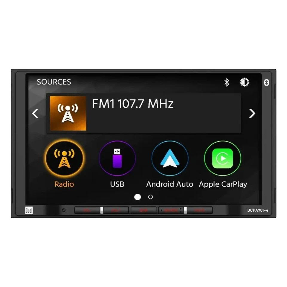 Dual DCPA701-4 7″ Double DIN Touchscreen Multimedia Receiver - Image 4 of 4