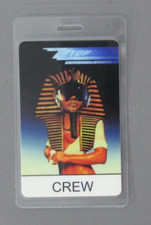 ZZ TOP backstage pass laminated AFTERBURNER TOUR - CREW  - OTTO  !