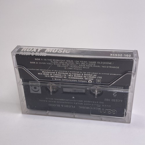 Roxy Music, Flesh & Blood (Audio Cassette Tape, 1980) Canada Import, Black Cart - Picture 2 of 9