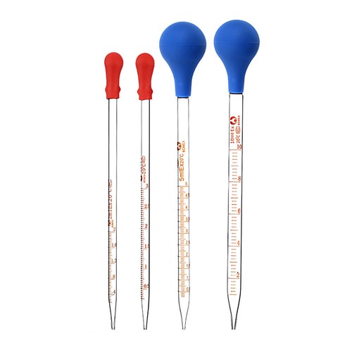 Rubber Head Glass Dropper Graduated Scale Line Transfer Pipette Lab Glassware - Picture 2 of 12