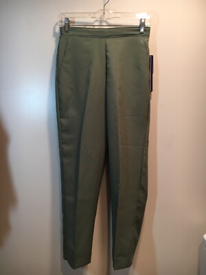 NWT Laura Scott Petite Women's Elastic Waist Green Casual Pants Size 4P |  eBay