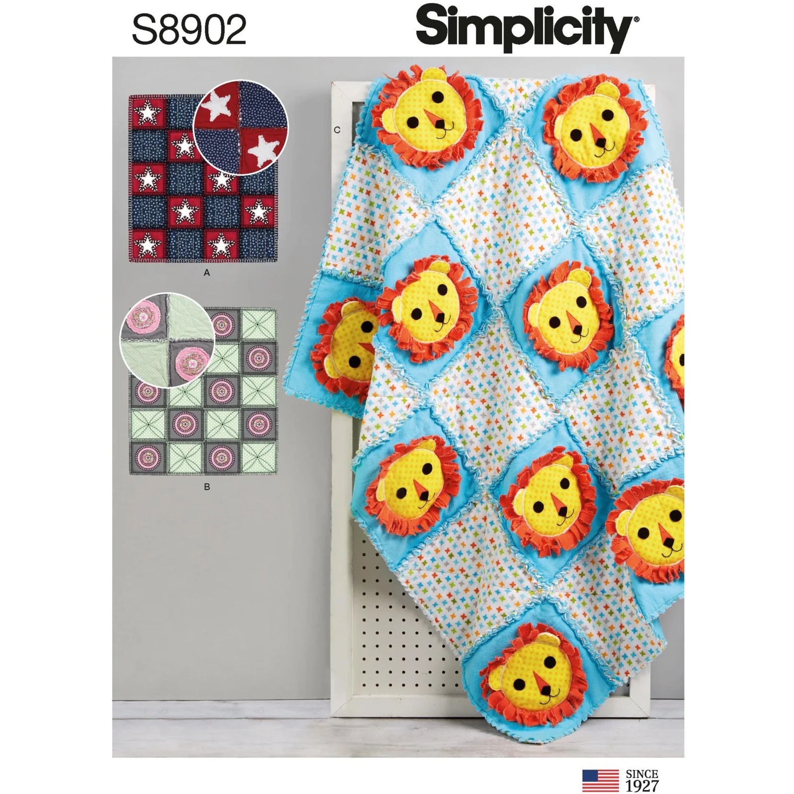 SIMPLICITY 8902 RAG QUILTS SEWING PATTERN PLEASE READ FULL DESCRIPTION