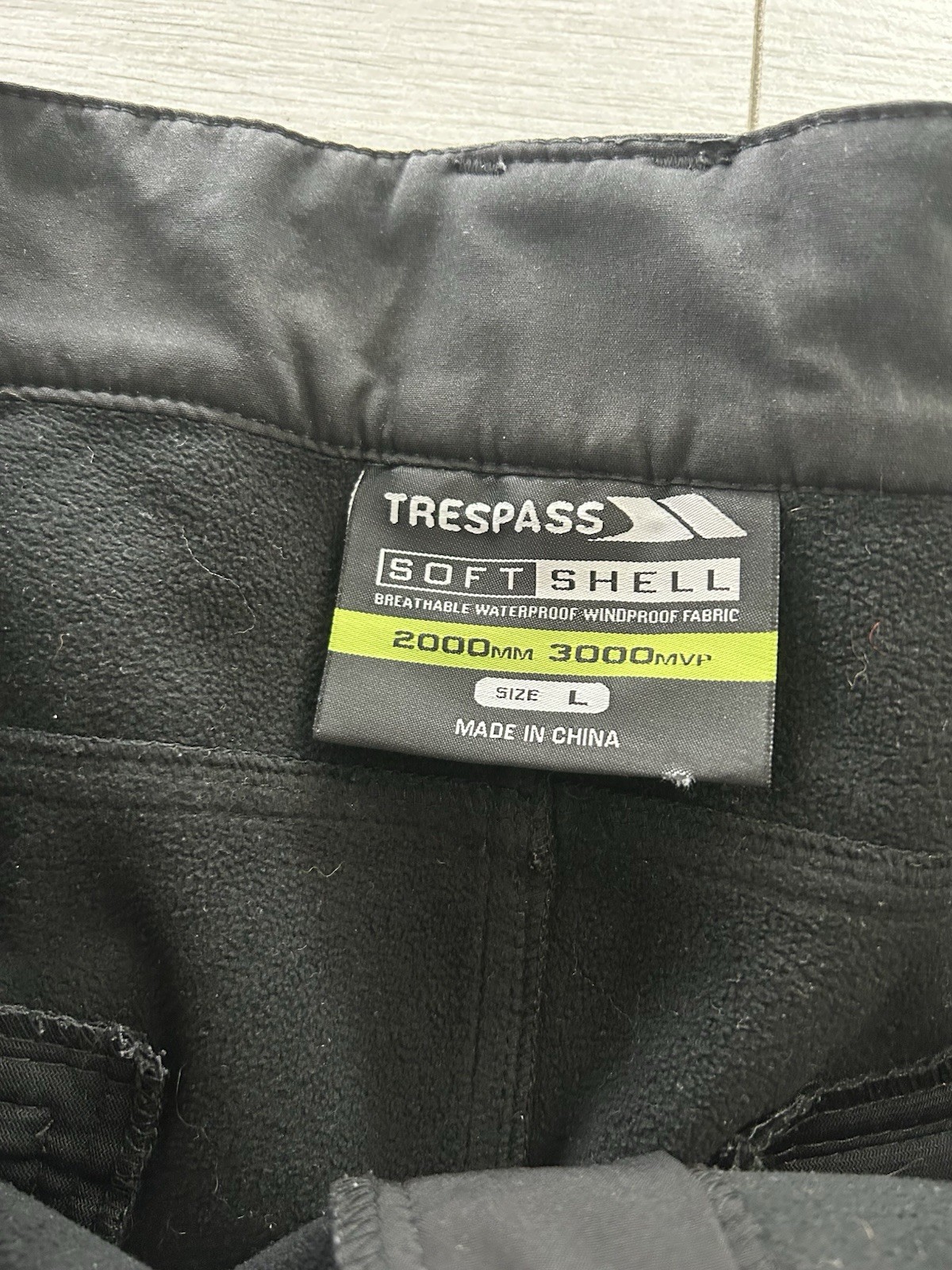Trespass Softshell Trousers Black Waterproof Walk… - image 6