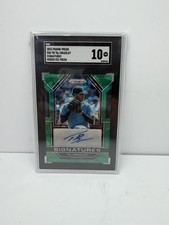 2023 Panini Prizm Taj Bradley Signatures Green Ice Auto #SIG-TB SGC 10 Gem Mint