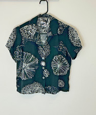 Jams World Aloha Style Camp Shirt - Size Small, Fabric Pattern Flower Works