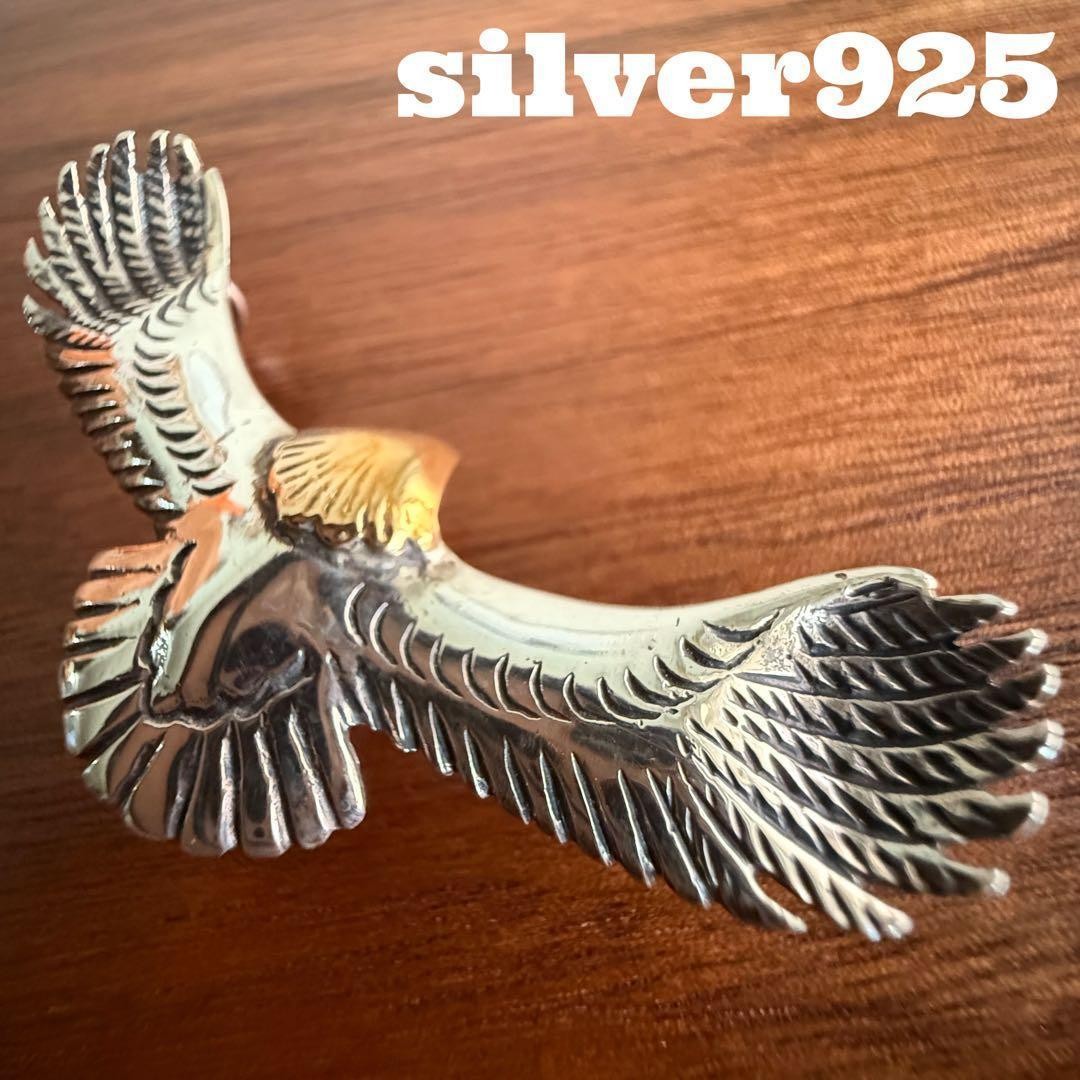 Silver 925 Native Eagle Pendant Solid New Jewelry… - image 1