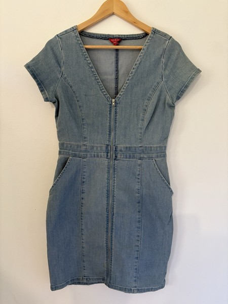 Guess Women’s Denim Mini Dress Size Medium Vvvguc