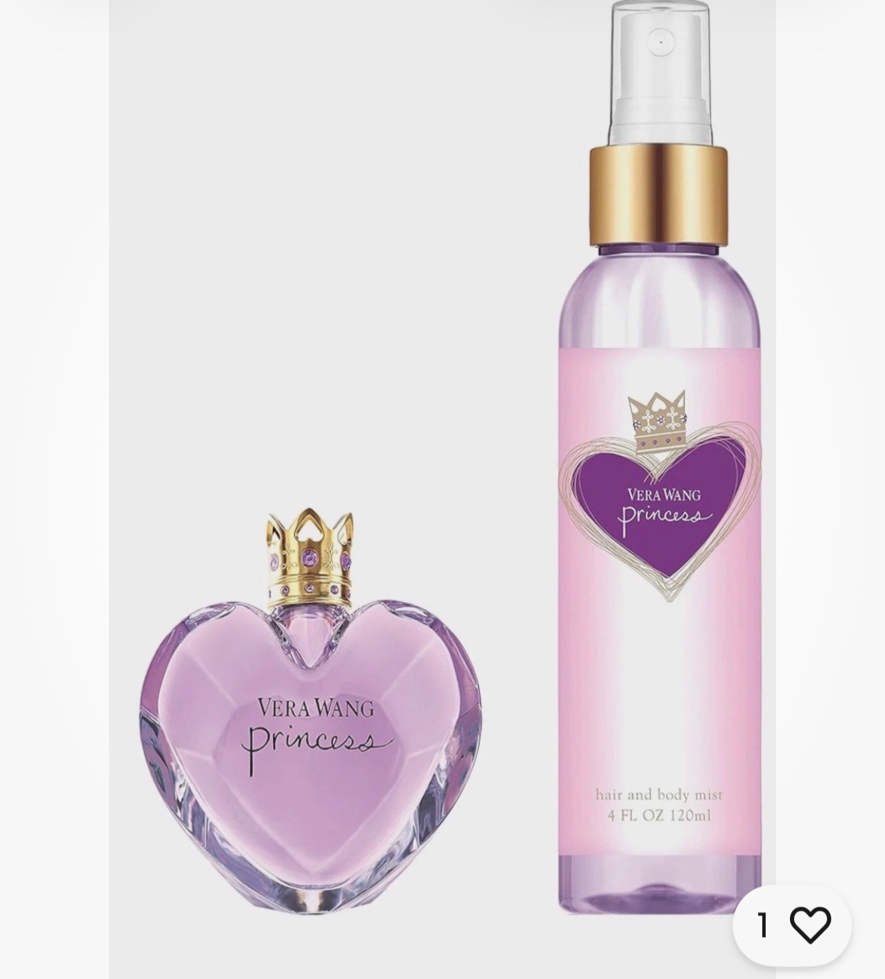 Vera Wang Princess Eau De Toilette 1 Fl Oz & Body Mist 4 Fl 