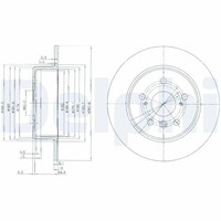 2X Delphi Bremsscheibe Bremsscheiben Satz Bremsen Hinten BG3183