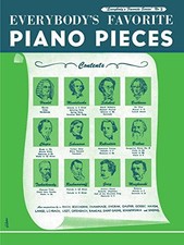 EVERYBODY'S FAVORITE PIANO PIECES: PIANO SOLO By Hal Leonard Corp. Mint