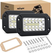 Flush Mount LED Light Pods 2PCS 6 Inch 39W Upgraded Spot Flood Combo Beam