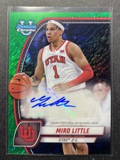 2024-25 Bowman Chrome U #79 Miro Little Prospects Auto Green Refractor #/99