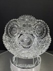 RARE 9" BOWL, American brilliant Period Cut glass Crystal Attri: Taylor brothers