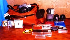 Minolta 35 mm camera model srt-202 vintage huge collection estate lot