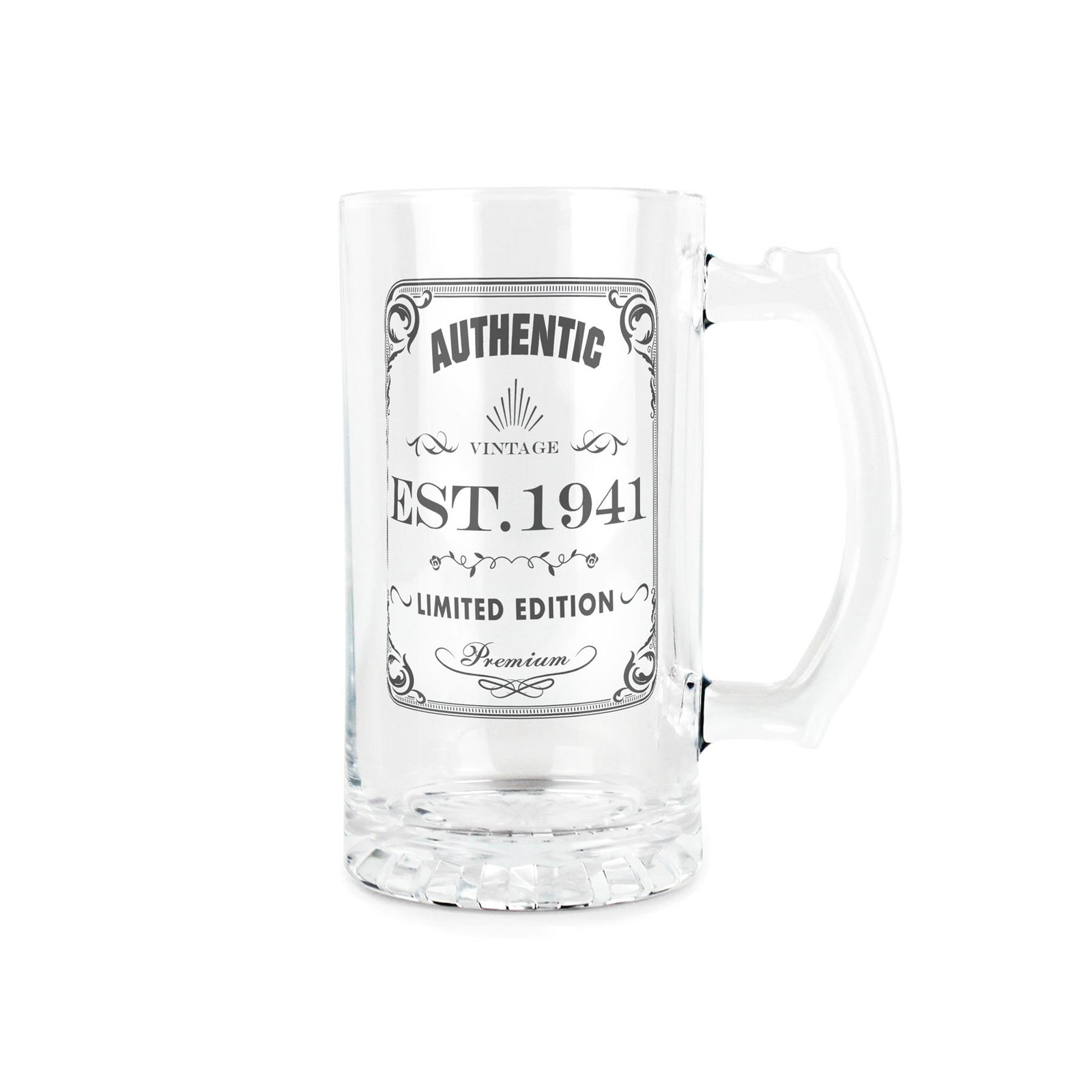 Born in 1941 Gift Glass Stein - Vintage Beer Glass Present - 450ml Tankard Mug
