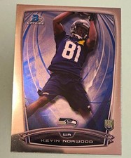Topps 2014 Bowman Chrome Kevin Norwood RC Rookie Card #206 Seattle Seahawks. rookie card picture