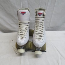 Vintage Sure-Grip Fame White Artistic Quad Roller Skates Men's 7 Women's 9