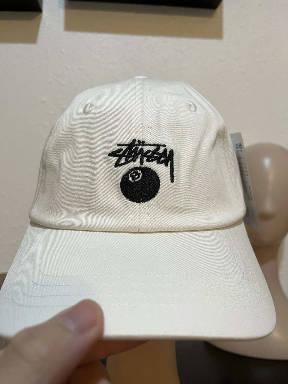 Stussy 8 Ball White Cap – Unisex - Classic Streetwear Cap Adjustable