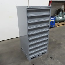 Lista 9 Drawer Industrial Parts Tool Storage Shop Cabinet 28 X 28 X 60 H