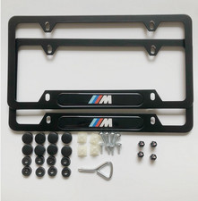 B M W M Sport License Plate Frames With Valve Caps With All Hardware
