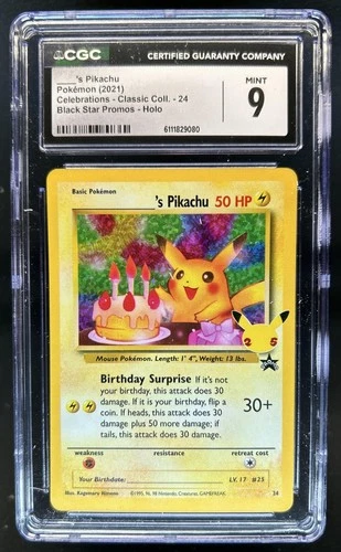 2021 Pokemon SWSH Celebrations Pikachu Classic Collection #24 CGC 9
