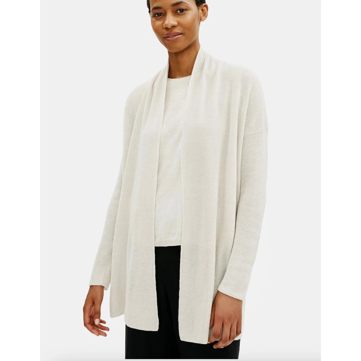 Linen Cardigan White Sweaters for Women for sale | eBay