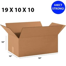 19 X 10 X 10" 44ECT Strong Shipping Moving Packaging Box Heavy Duty 25 / Bundle